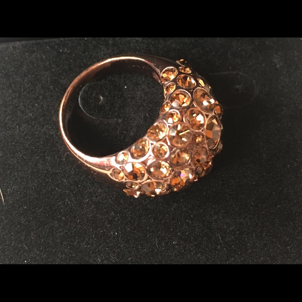 Fossil brand Glass stone and metal ring